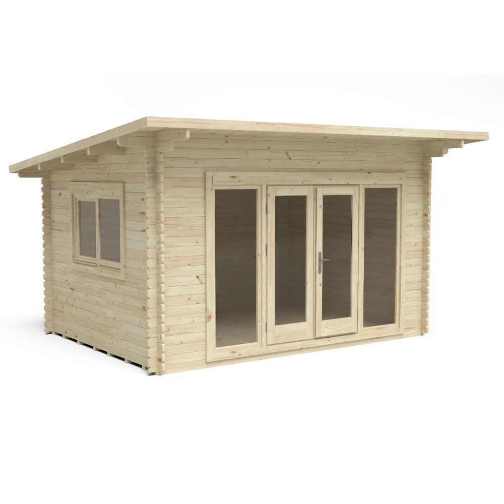 Melbury 4m x 3m Log Cabin - Single Glazed with 34kg Felt (Direct Delivery)